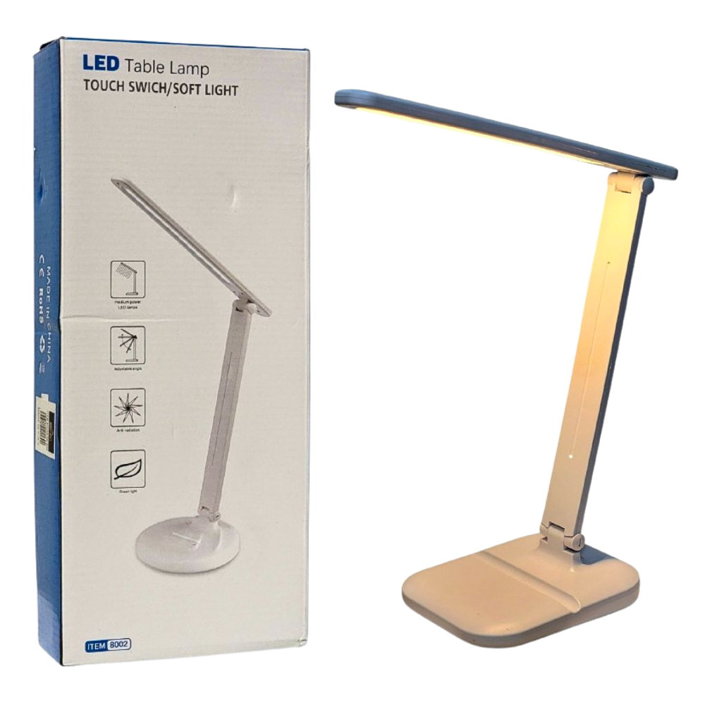 LUZ LED, LAMPARA LED DE ESCRITORIO PLEGABLE DE 180 GRADFOS, 3 TONOS DE LUZ CON CAMBIO TACTIL BENELI HOME LED TABLE LAMP