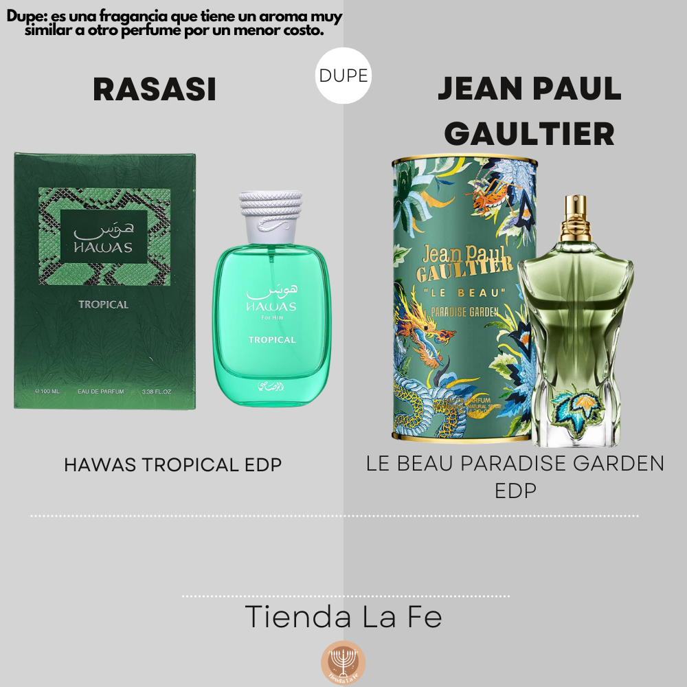 RASASI HAWAS TROPICAL EDP 100ML (H) (DUPE JEAN PAUL GAULTIER LE BEAU PARADISE GARDEN EDP)