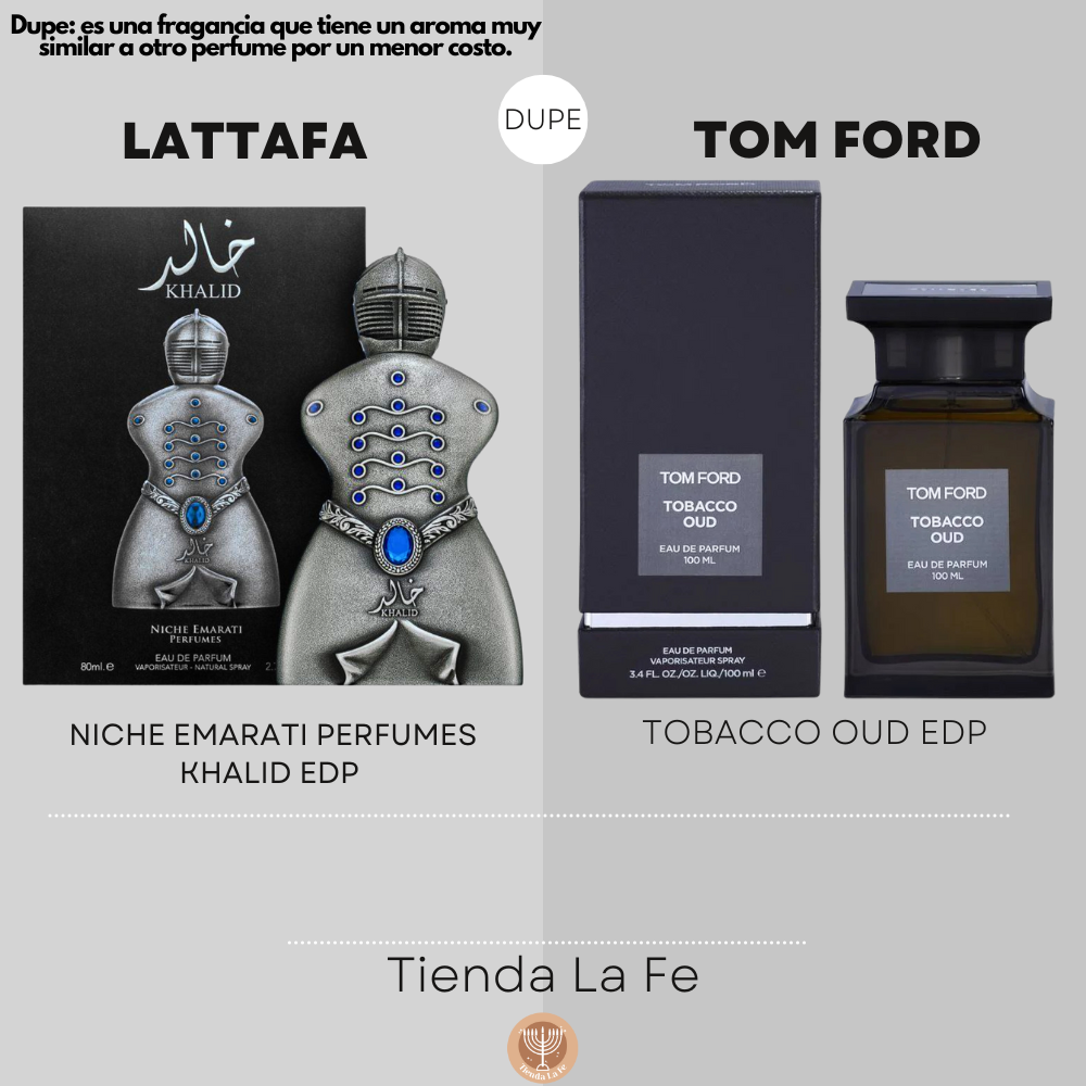 LATTAFA NICHE EMARATI PERFUMES KHALID EDP 80ML (U) (DUPE TOM FORD TOBACCO OUD EDP)
