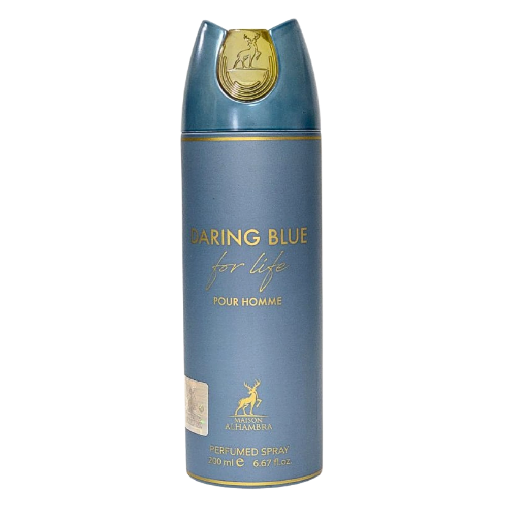MAISON ALHAMBRA BODY SPRAY DARING BLUE FOR LIFE POUR HOMME 200ML (H)