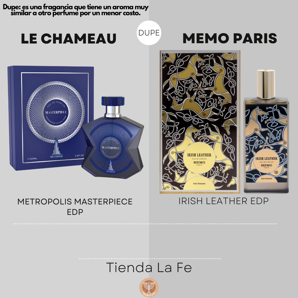 LE CHAMEAU METROPOLIS MASTERPIECE EDP 100ML (U) (DUPE MEMO PARIS IRISH LEATHER EDP)
