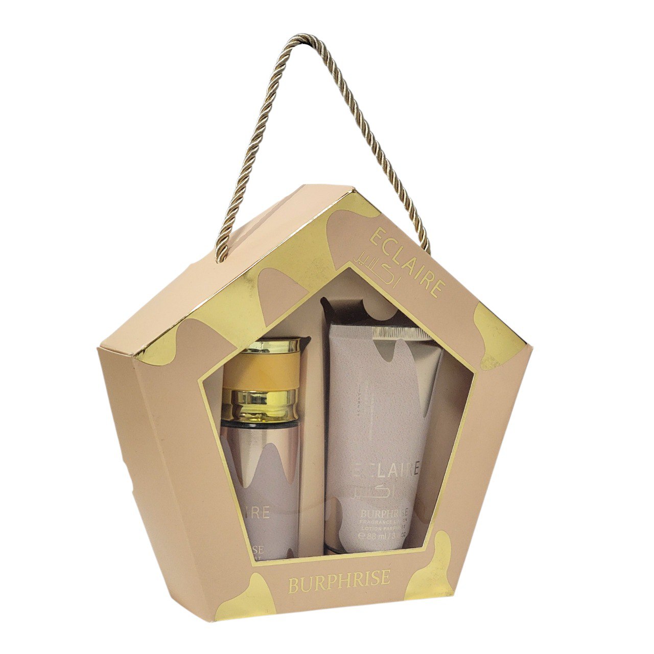 MINI SET ECLAIRE BURPHRISE PERFUME 35ML SPLASH 88ML (M) (AROMA SIMILAR A ECLAIRE LATTAFA)