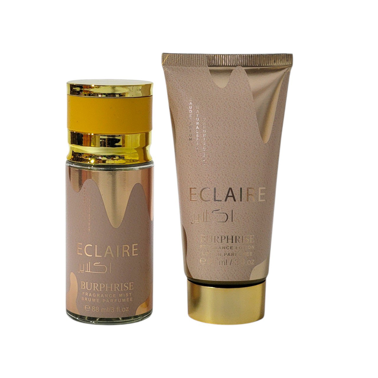 MINI SET ECLAIRE BURPHRISE PERFUME 35ML SPLASH 88ML (M) (AROMA SIMILAR A ECLAIRE LATTAFA)