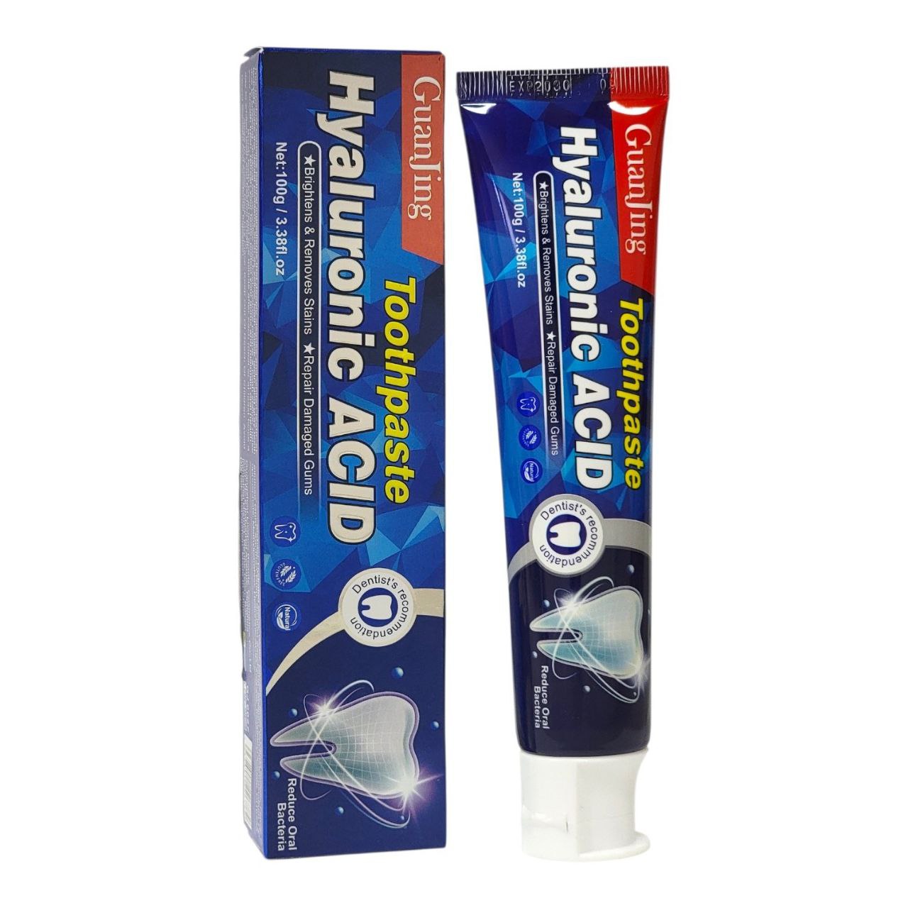 PASTA DENTAL BLANQUEADORA CON ACIDO HIALURONICO GUANJING 100ML