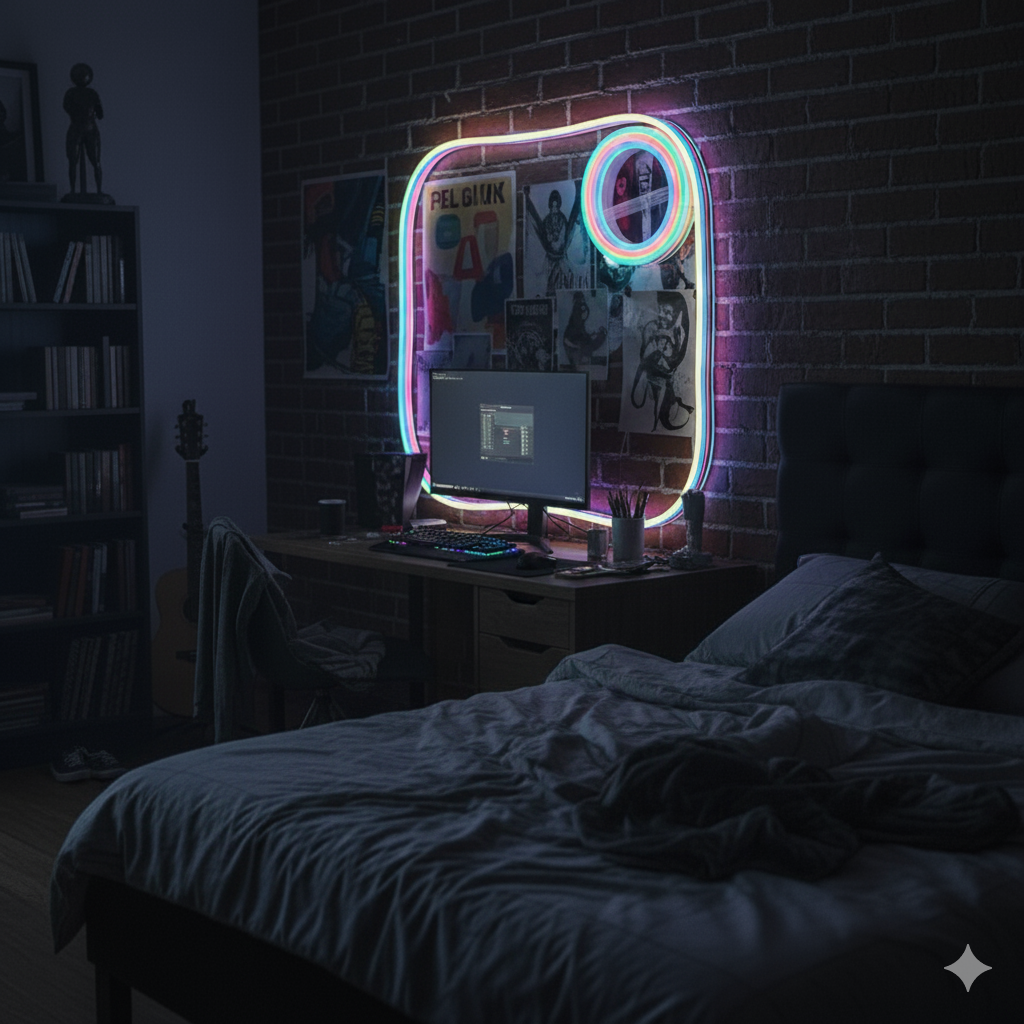 LUZ LED, TIRA DE LUCES LED RGB NEON, CON CONTROL REMOTO, APLICACION MOVIL, ALIMENTACION USB, LUZ POR SONIDO LED NEON ROPE