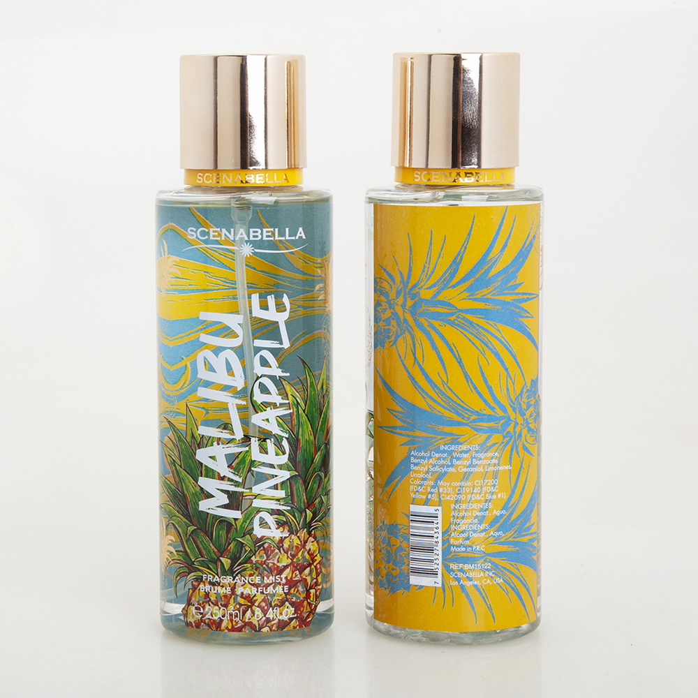 SPLASH SCENABELLA MALIBU PINEAPPLE 250ML (M)(BATH & BODY WORKS MALIBU HEAT 236ML)