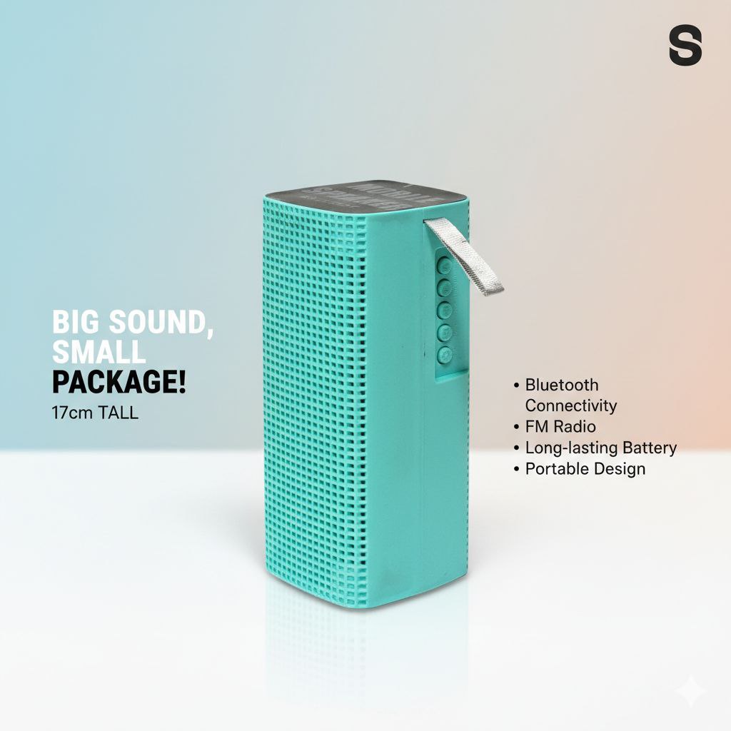 PARLANTE ALTAVOZ INALÁMBRICO PORTÁTIL CON LUCES LED 17CM