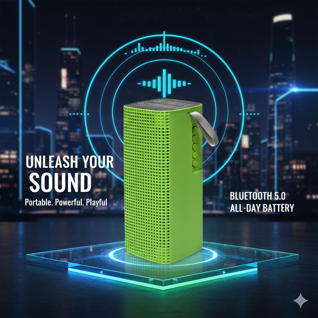 PARLANTE ALTAVOZ INALÁMBRICO PORTÁTIL CON LUCES LED 17CM