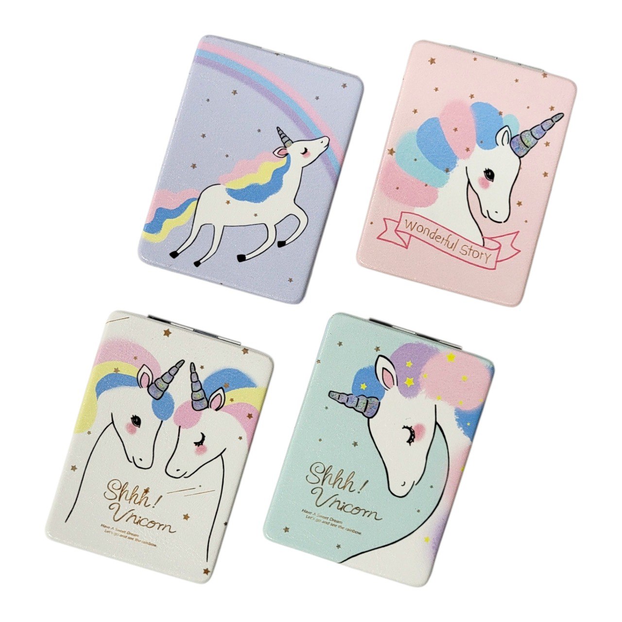 ESPEJO DE MANO CON DISEÑO DE UNICORNIO 6X8.5X17CM