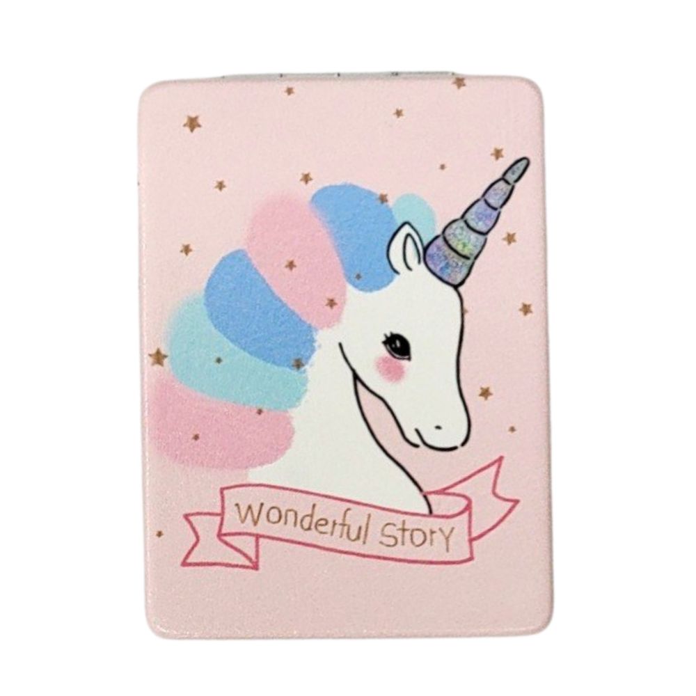ESPEJO DE MANO CON DISEÑO DE UNICORNIO 6X8.5X17CM