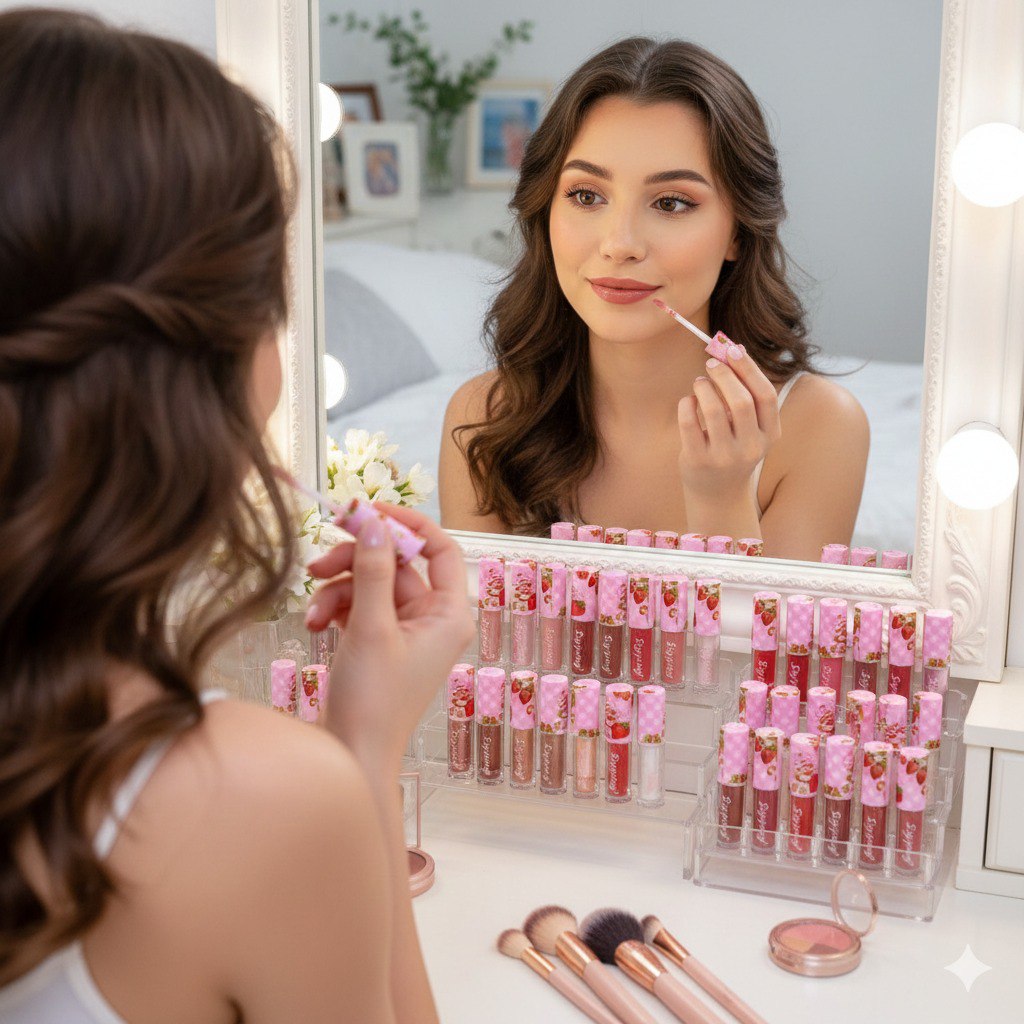 BRILLO LABIAL CON DISEÑO DE ROSITA FRESITA