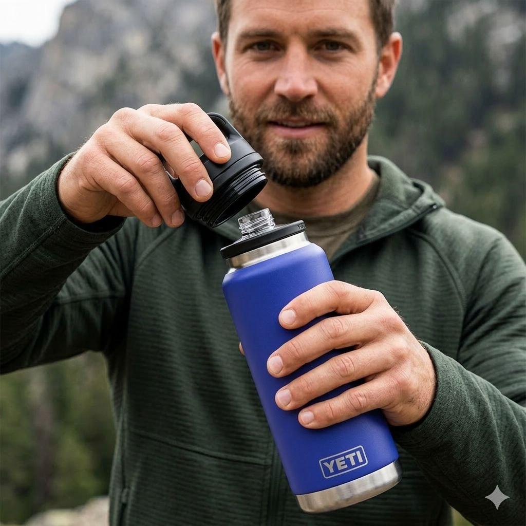 BOTE TERMICO DE VIAJE DE ALTA RESISTENCIA YETI 36 ONZAS ROJO ES POR CAJA COMPLETA