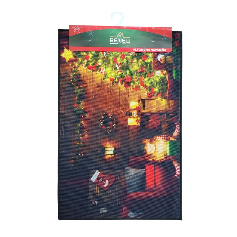 ALFOMBRAS DECORATIVAS NAVIDEÑAS PARA PISO ELEGANTES Y FESTIVAS 40X60CM, CREAN UNA ATMOSFERA MAGICA EN TU ENTRADA, COCINA O PASILLO BENELI HOME 8 ESTILOS