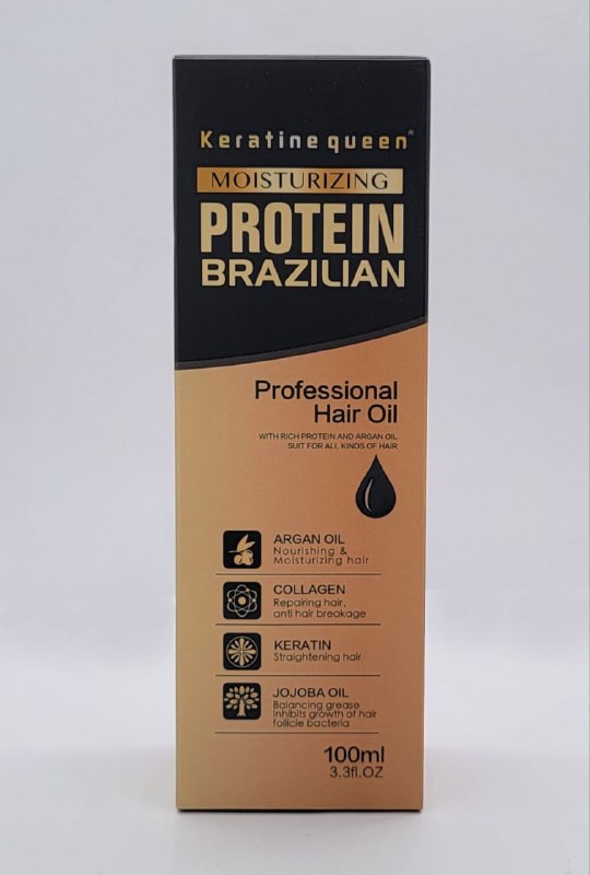 ACEITE CAPILAR CON PROTEINAS Y ARGAN Y JOJOBA Y COLAGENO NUTRITIVO KERATINE QUEEN 100ML