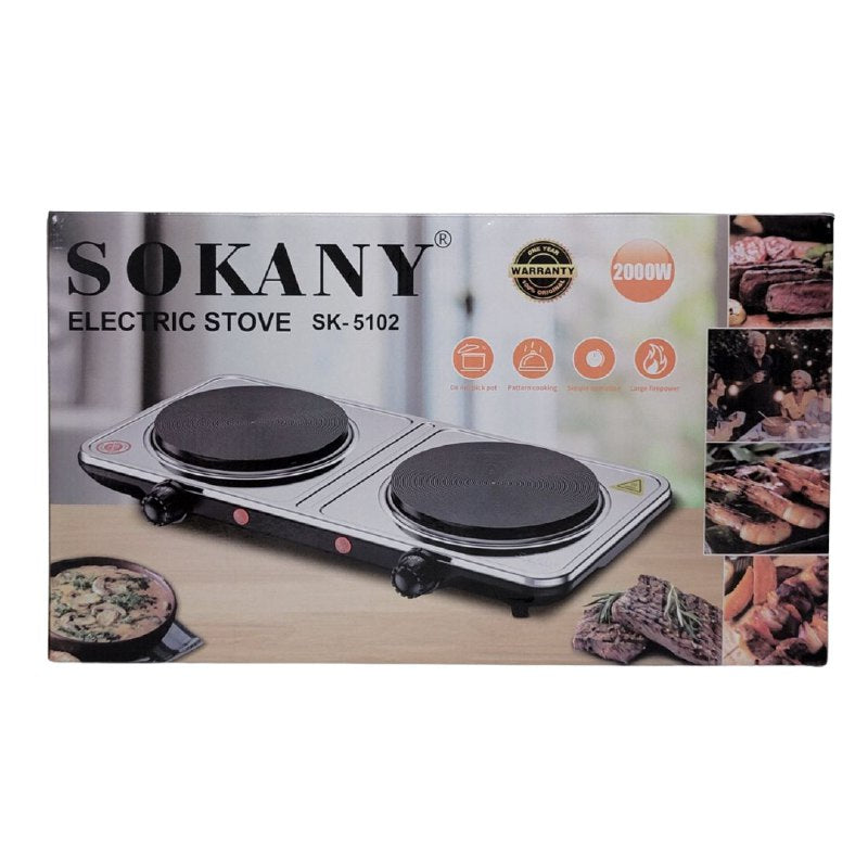 MAQUINA ESTUFA ELECTRICA SENCILLA GRAN POTENCIA DE FUEGO 2000W SK-5102 SOKANY