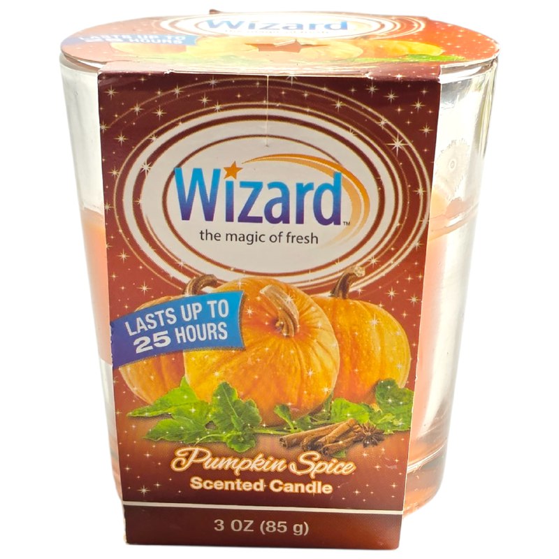 VELA AROMATICA DE CALABAZA Y ESPECIAS WIZARD 85G