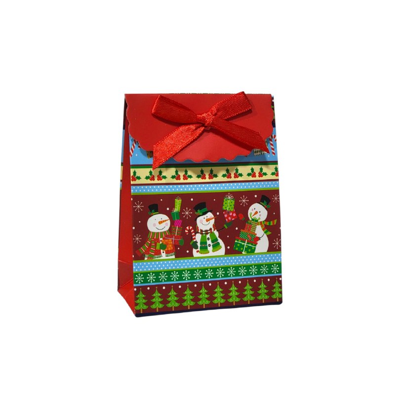 BOLSA DE REGALO NAVIDEÑA PEQUEÑA XXS 7CMX10CM, 15 ESTILOS