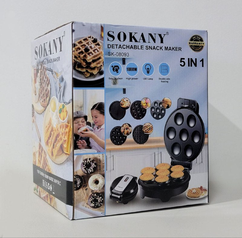 MAQUINA FABRICANTE DE SNACKS DESMONTABLE 5 EN 1, 1000W SK-08093 SOKANY