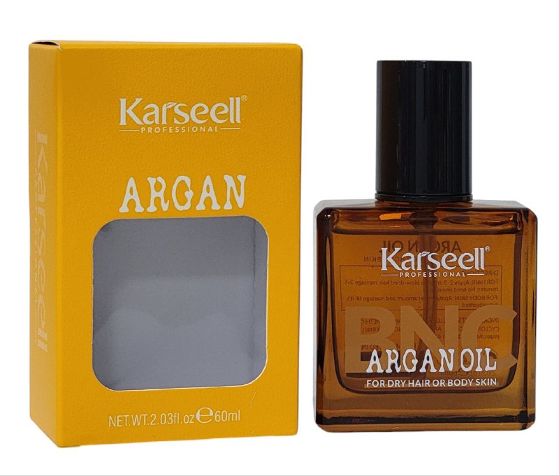 ACEITE PARA EL CABELLO DE ARGAN RICO EN NUTRIENTES, ACIDOS GRASOS, VITAMINA E SUAVIZADOR KARSEELL 60ML