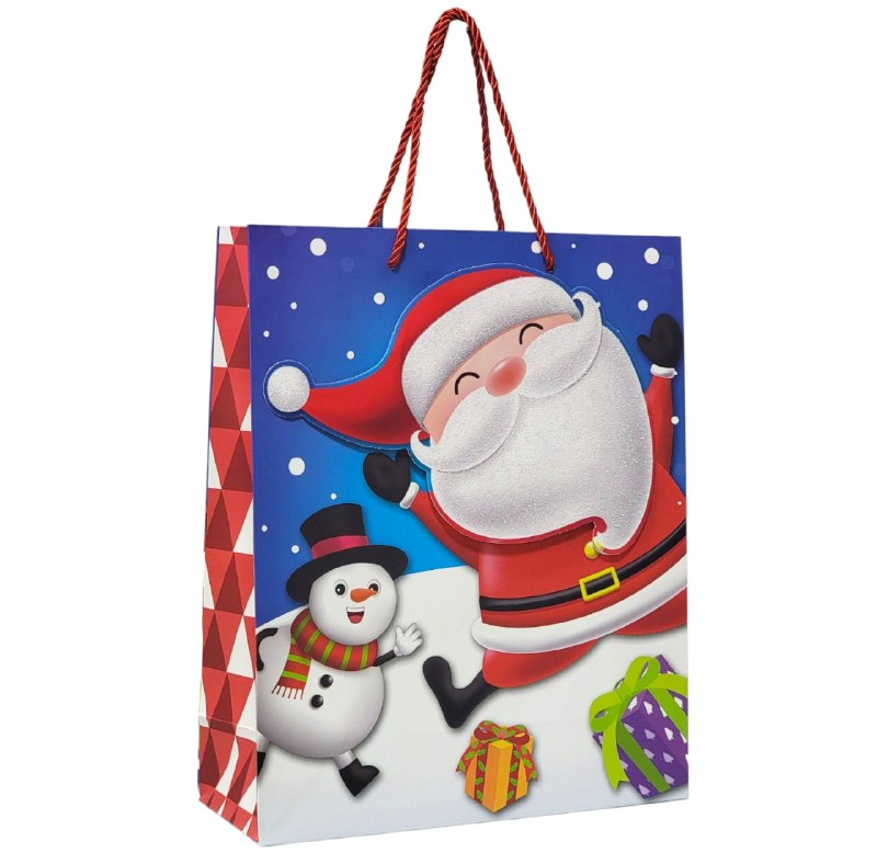 BOLSA DE REGALO NAVIDEÑA MEDIANA 26X32X10CM