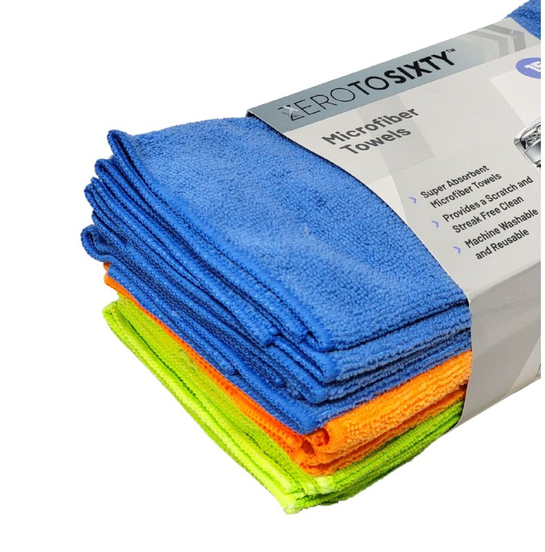 TRAPO DE MICROFIBRA MULTIUSOS EN PAQUETE DE 15 PIEZAS ZERO