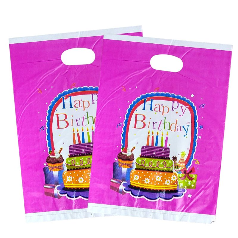 BOLSA DE REGALO PLASTICA MEDIANA 25X35CM, PAQUETE 100UND