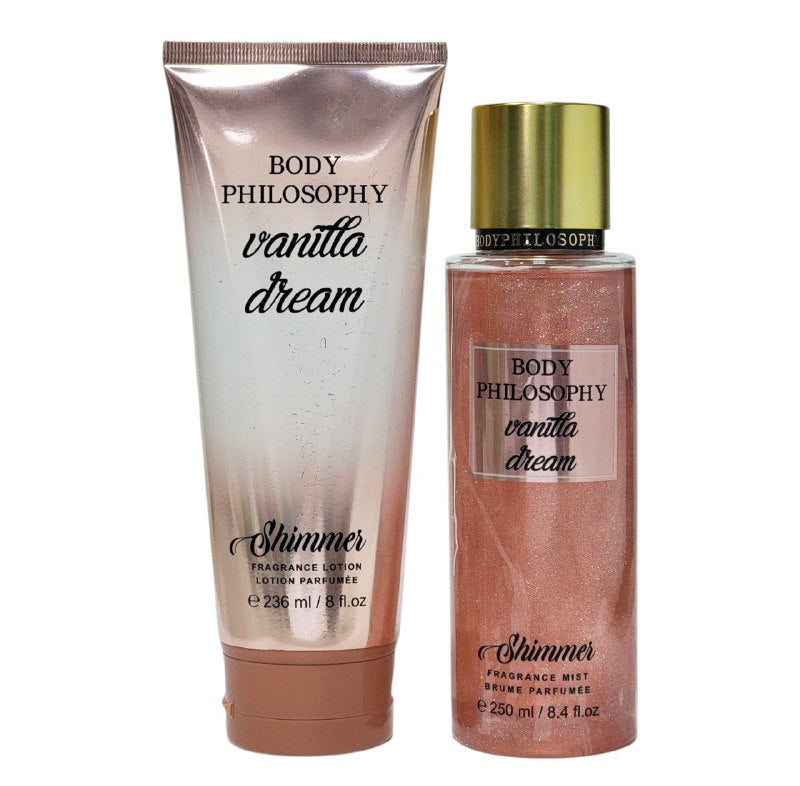 SET BODY PHILOSOPHY NAVIDEÑO VAINILLA DE ENSUEÑO SPLASH 250ML, CREMA CORPORAL 236ML (M)