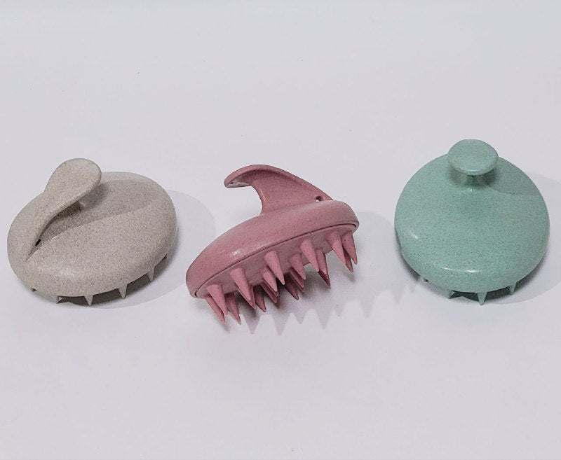 CEPILLO PARA EL CABELLO DE SILICONA, DIENTES DE PEINA DE SILICONA ELASTICA, SIMULA LOS DEDOS HUMANOS, PROTEGE EL CUERO CABELLUDO ENGOL COLLECTIONS 3 COLORES