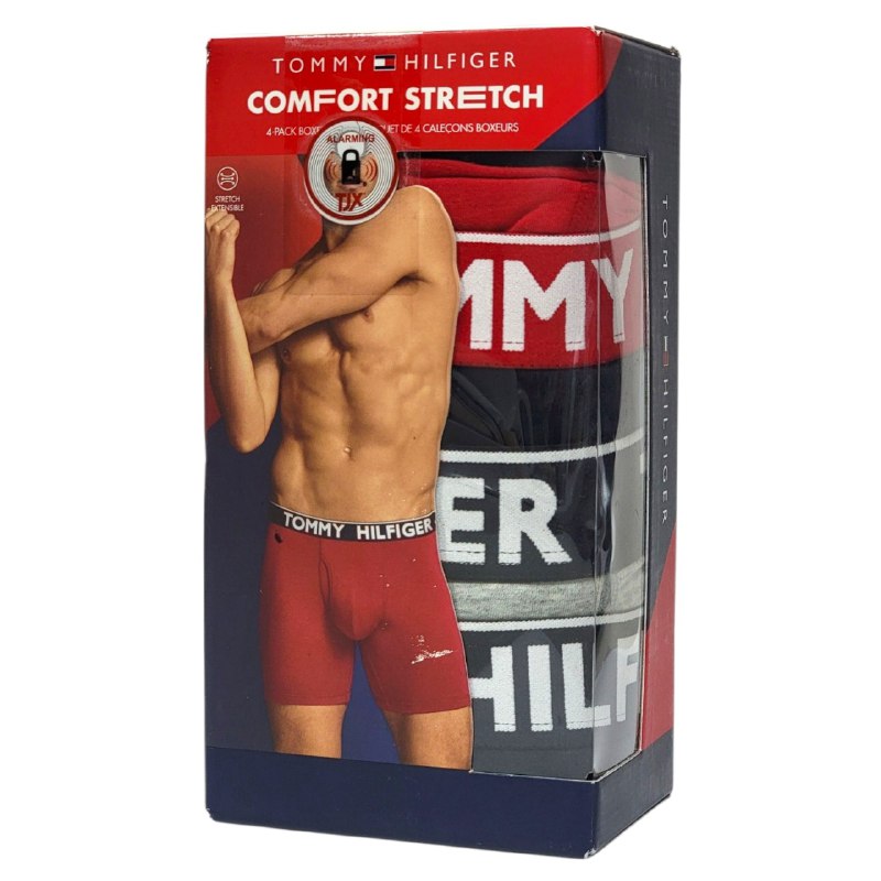 ROPA INTERIOR PARA CABALLERO TOMMY HILFIGER COMFORT STRETCH BOXER BRIEF 4 UNIDADES TALLA XTRA LARGE 36-38 (XL)