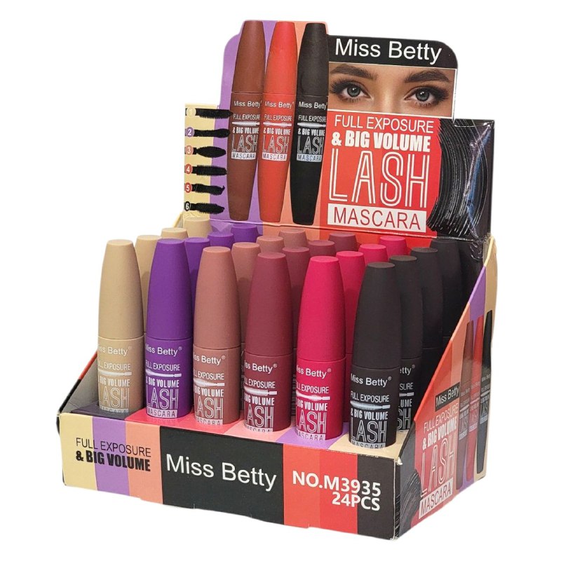 MASCARA PARA PESTAÑAS MISS BETTY 12G (DUPE DE MAYBELLINE) EXPOSICION COMPLETA Y GRAN VOLUMEN COLOR NEGRO