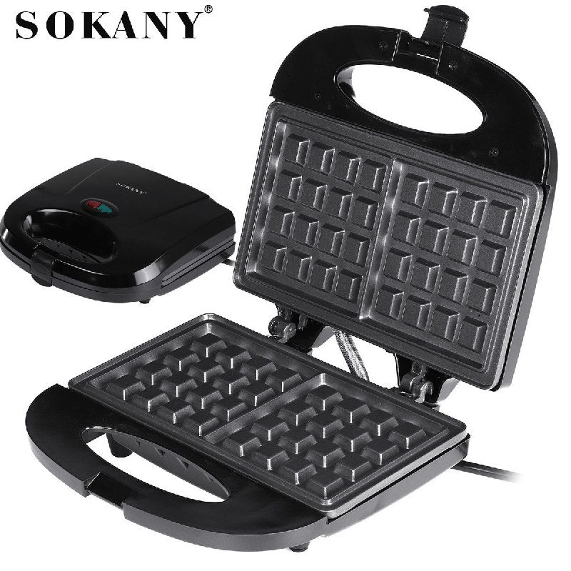 MAQUINA WAFLERA CALEFACCION RAPIDA, POTENCIA 750W, SUPERFICIE ANTIADHERENTE SOKANY SK-113