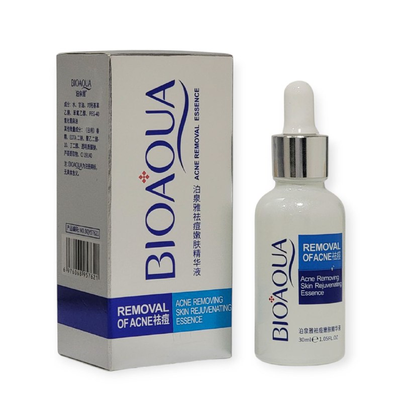 SUERO FACIAL ESENCIA REJUVENECEDORA PARA LA PIEL ELIMINA EL ACNE, PIEL SUVAE Y TERSA BIOAQUA 30ML