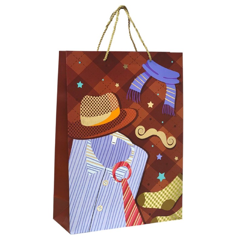 BOLSA DE REGALO PARA HOMBRE GRANDE 30X12X41.5CM