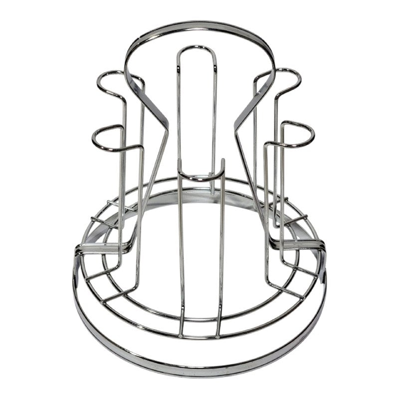 ESTANTE ESCURRIDOR DE VASOS DE METAL CROMADO ELEGANTE Y PRACTICO