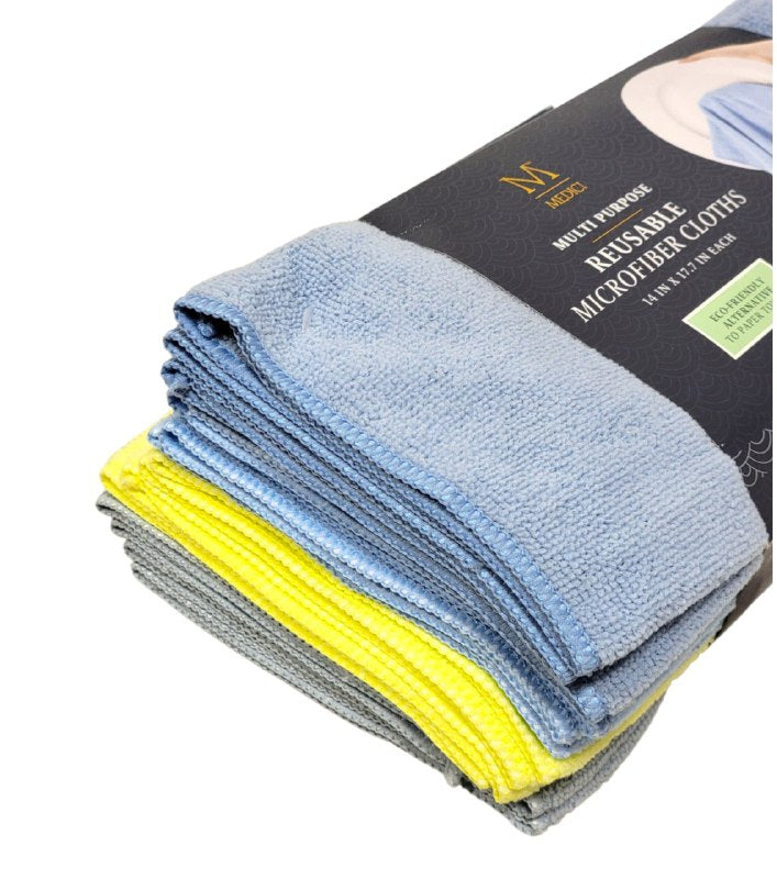 TRAPO DE MICROFIBRA MULTIUSOS EN PAQUETE DE 16 PIEZAS MEDICI 35X45CM