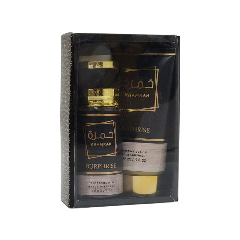 SET KHAMRAH BURPHRISE SPLASH 88ML, SPLASH 88ML (H) (AROMA SIMILAR LATTAFA KHAMRAH)