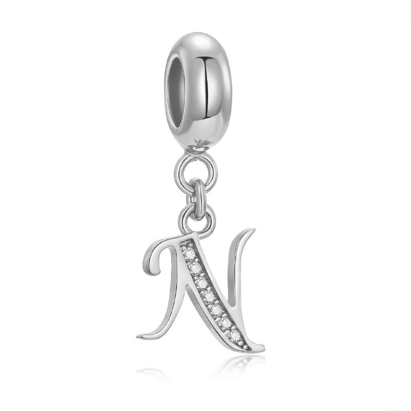 PCHARM4056$N LETRA N PANDORA PLATA 9.25