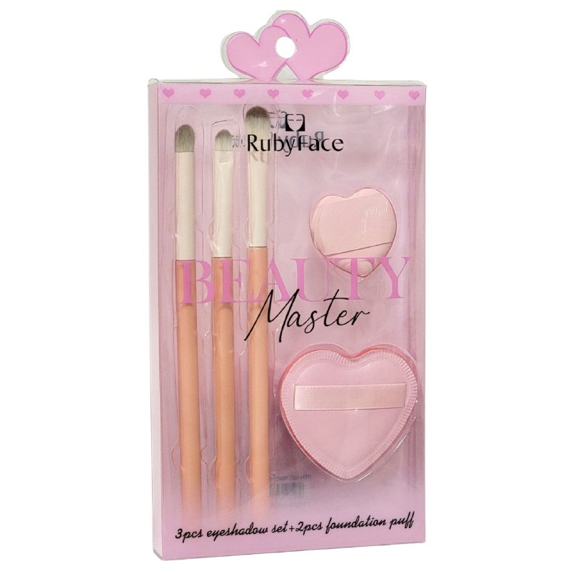 SET DE BROCHAS DE MAQUILLAJE Y ESPONJAS DE 5 PIEZAS FACE