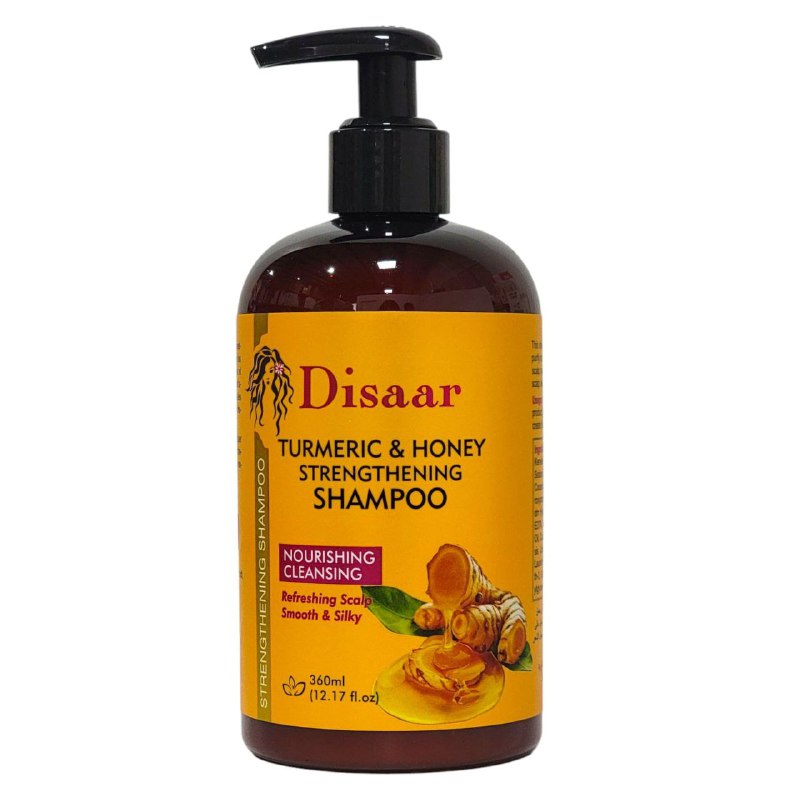 SHAMPOO FORTALECEDOR CON CURCUMA Y MIEL DISAAR 360ML