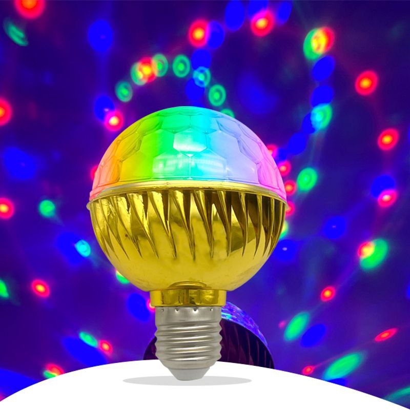 LUCES DECORATIVAS NAVIDEÑAS BOMBILLA LED GIRATORIA AUTOMATICA RGB LAMPARA BOLA MAGICA