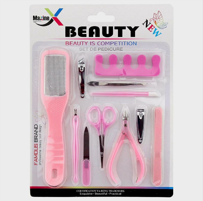 SET DE HERRAMIENTAS PARA PEDICURA Y MANICURA MAXINE BEAUTY 11UND