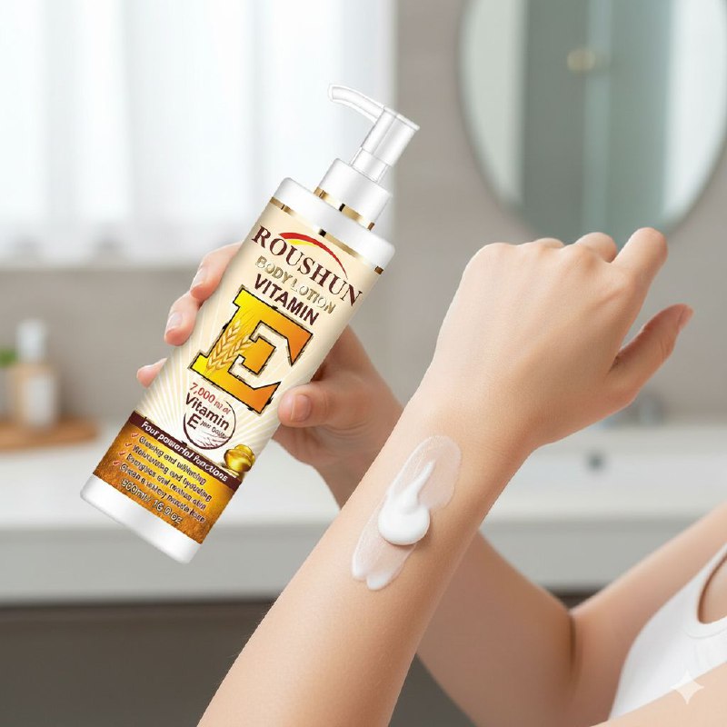 CREMA CORPORAL DE AVENA Y VITAMINA E BLANQUEADORA HIDRATANTE ROUSHUN 500ML