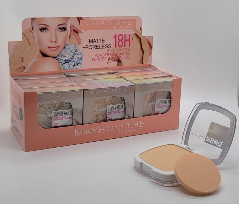 POLVO COMPACTO FACIAL 3 TONOS DUPE MAYBELLINE SUPERSTAY MAYBCLLTHE COSMETICS 20G (DUPE MAYBELLINE NEW YORK SUPER STAY)