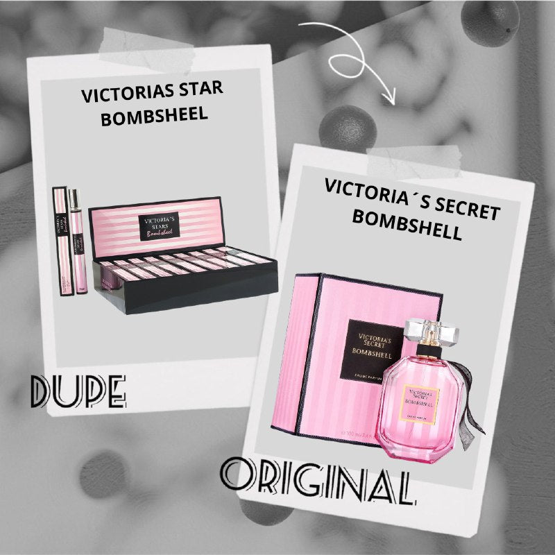 PERFUME EN TUBO PARA DAMA VICTORIAS STAR BOMBSBEEL EDP 35ML (M) (AROMA SIMILAR VS BOMBSHELL)