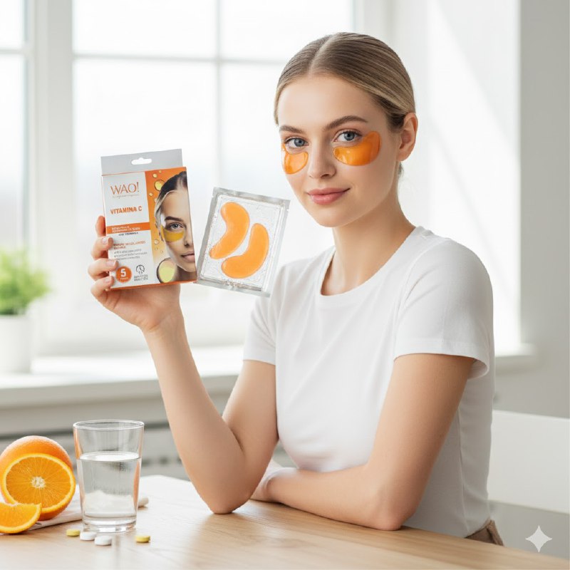 MASCARILLA FACIAL PARA EL CONTORNO DE OJOS CON VITAMINA C Y COLAGENO NATURAL ANTIENVEJECIMIENTO WAO 5UND