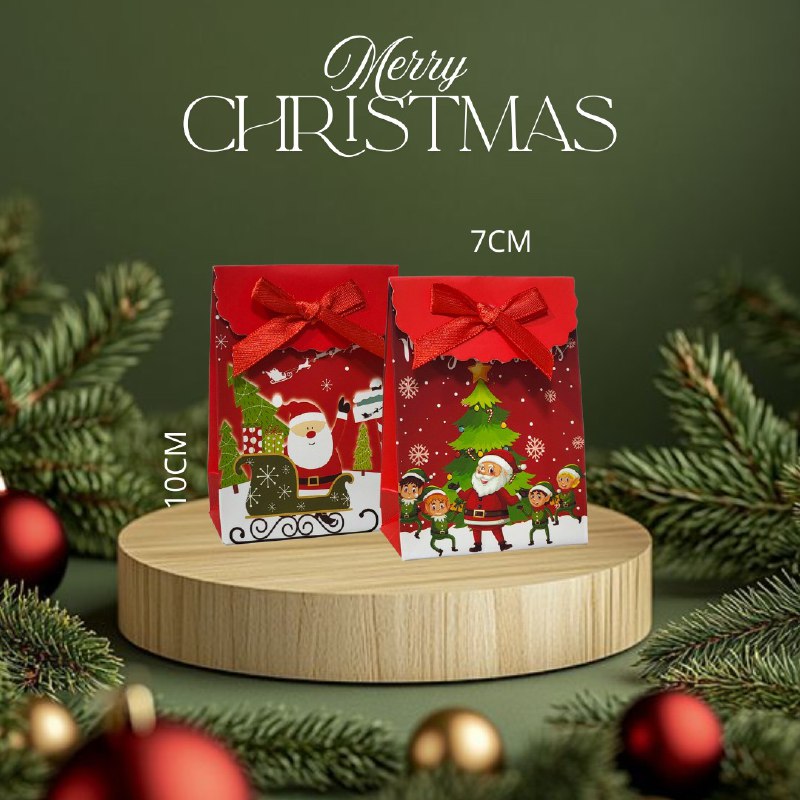 BOLSA DE REGALO NAVIDEÑA PEQUEÑA XXS 7CMX10CM, 15 ESTILOS