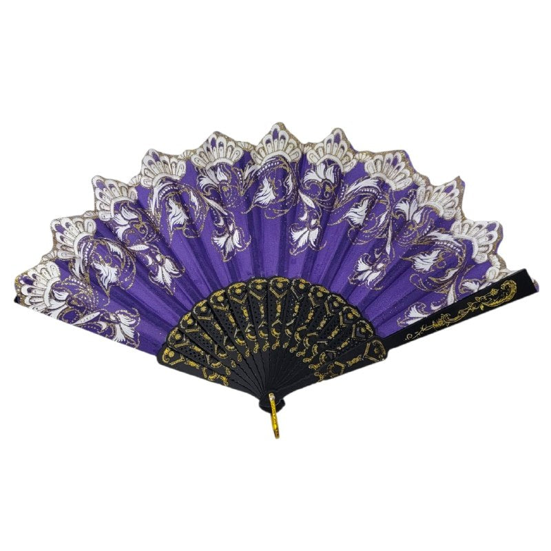 ABANICO DE ENCAJE PERSONAL DISEÑO CLASICO ELEGANTE 23.3X43CM, 6 ESTILOS