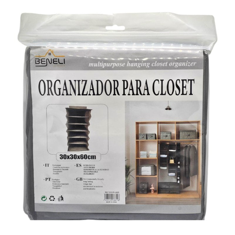 ORGANIZADOR DE ALMACENAMIENTO PLEGABLE PARA CLOSET ANTI MOHO BENELI HOME 30X30X60CM