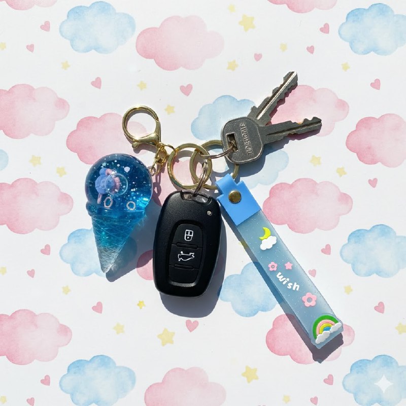 LLAVEROS DE ARENA MOVEDIZA LIQUIDA, 6 ESTILOS DISPONIBLES