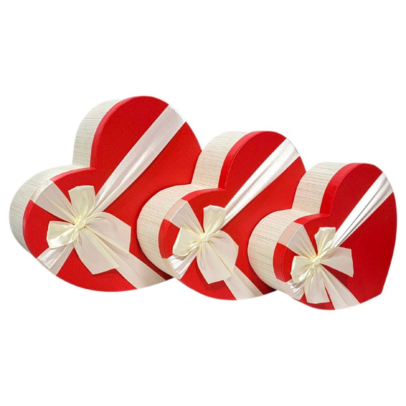 CAJA PARA REGALO DE CORAZON, 3 TAMAÑOS